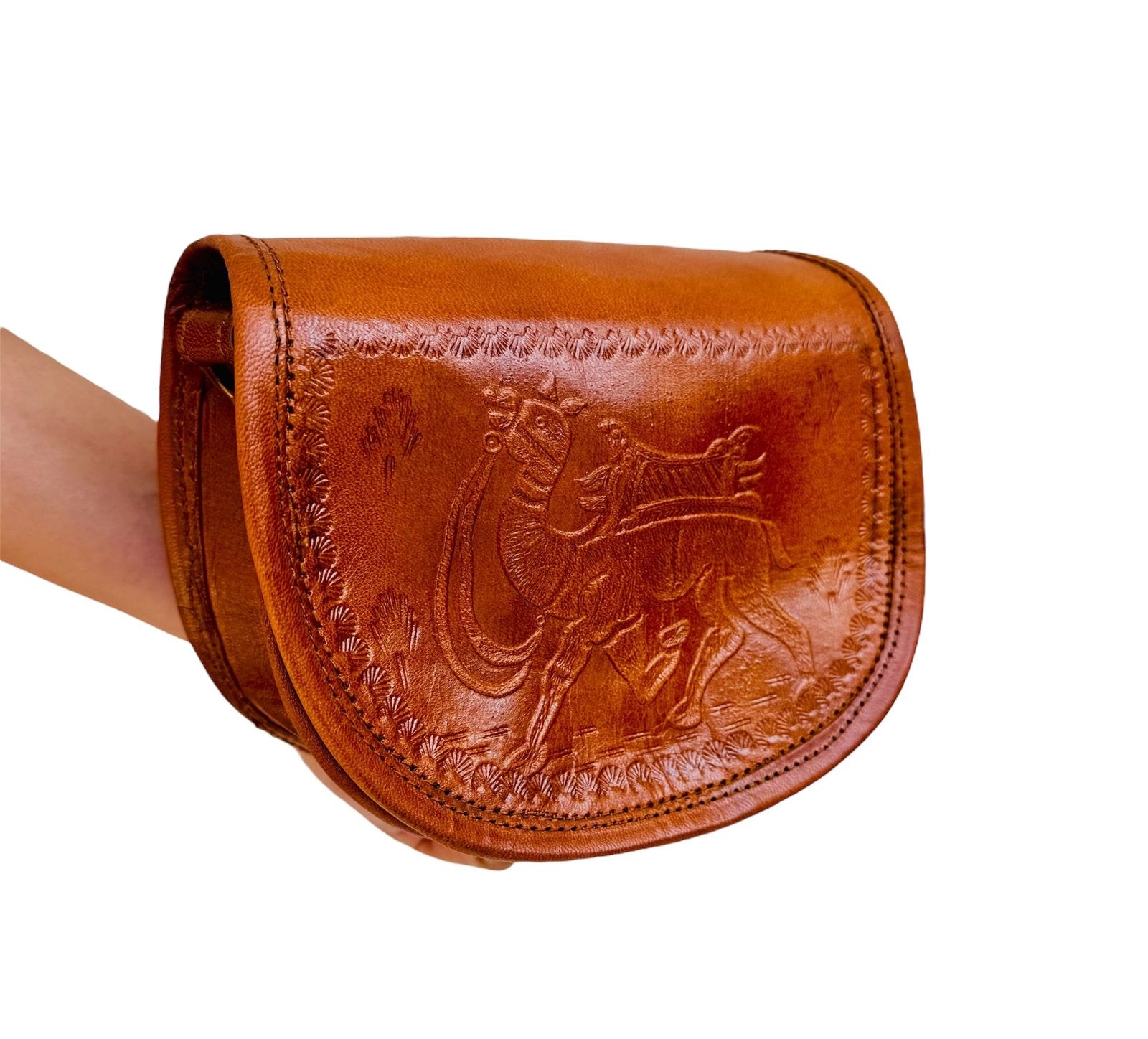 Genuine Leather Embossed sling Bag For Girls & Women